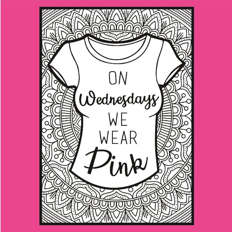 Coloring Broadway - Mean Girls inspired Coloring Pages (Set of 4) â€œIâ€™d Rather Be Meâ€ Collection, Broadway Musical Merchandise, Card Stock (8 1/2â€ x 11â€), Ideal Gift for a Broadway Theater Lover - Image 3
